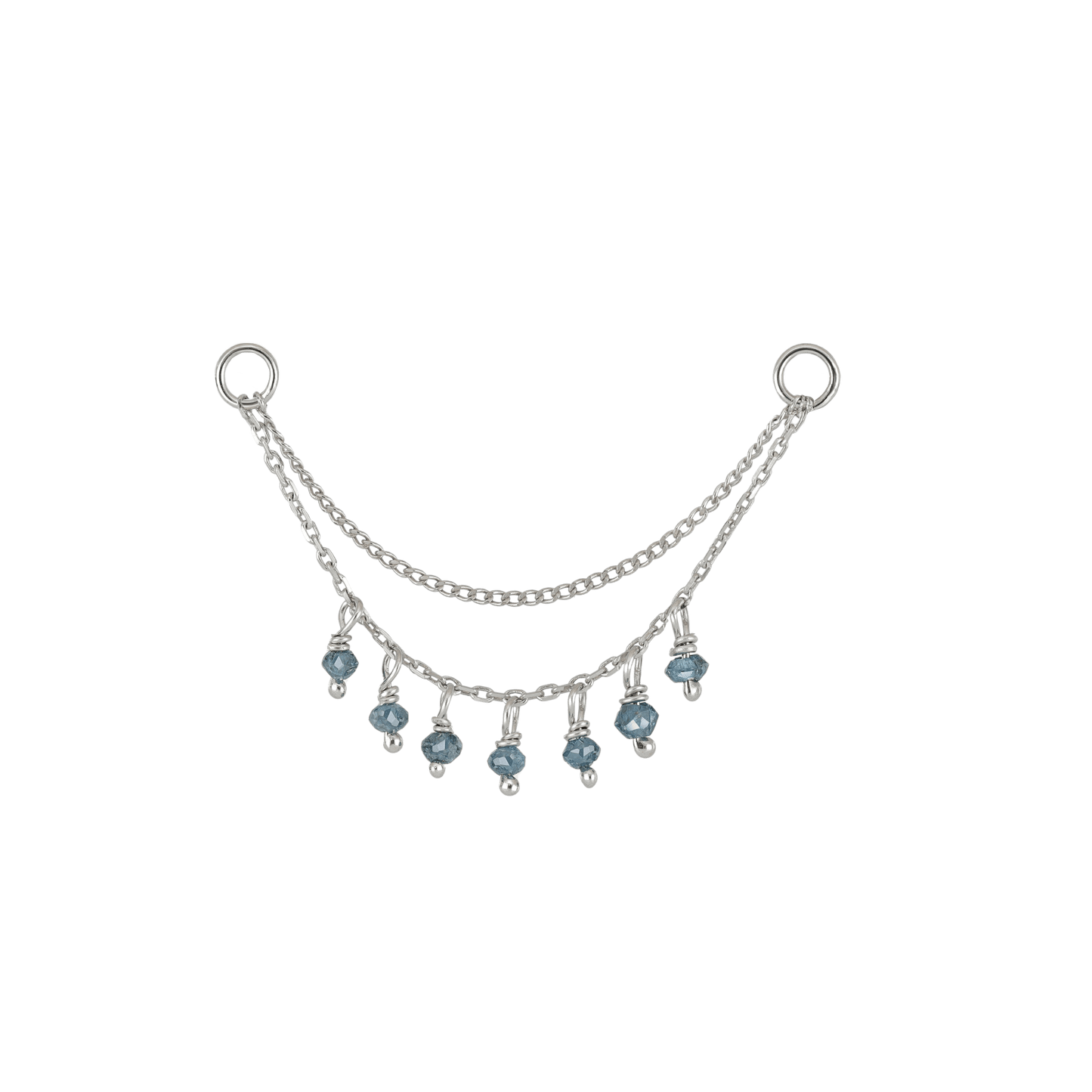 Santal III • Diamond Beads Double Drape Chain