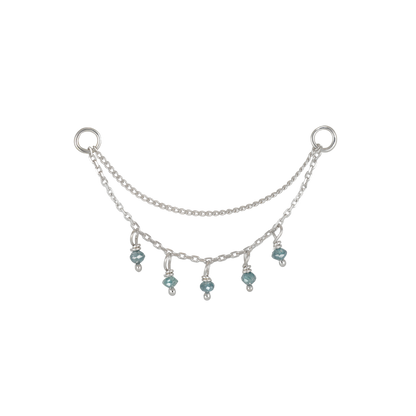 Santal • Green Diamond Beads Double Drape Chain