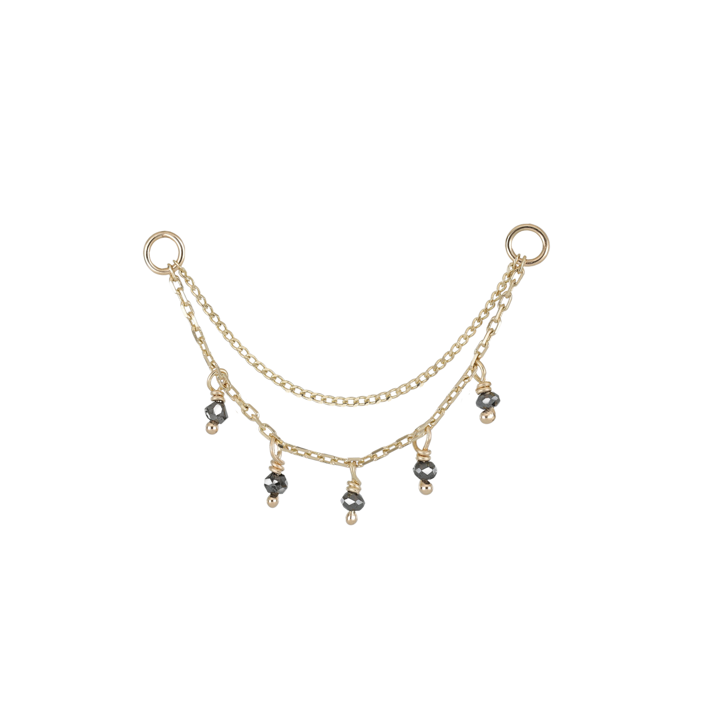 Santal • Green Diamond Beads Double Drape Chain