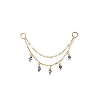 Santal • Green Diamond Beads Double Drape Chain