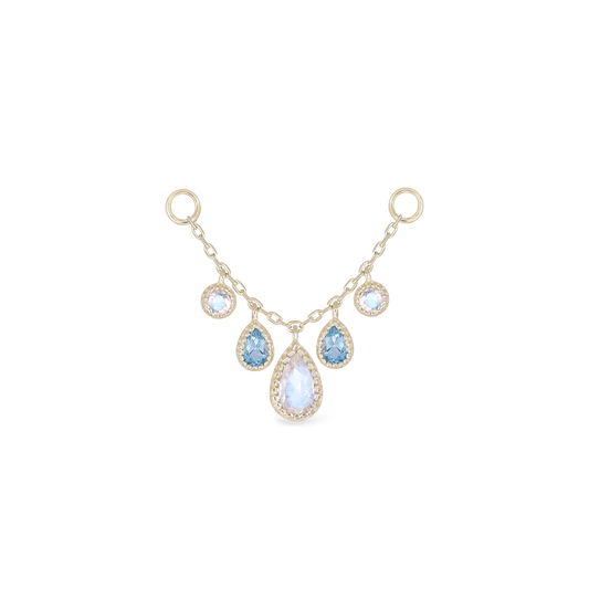 Colette • Moonstone & Swiss Blue Topaz