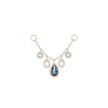 Colette • London Blue Topaz & Moonstone & Swiss Blue Topaz