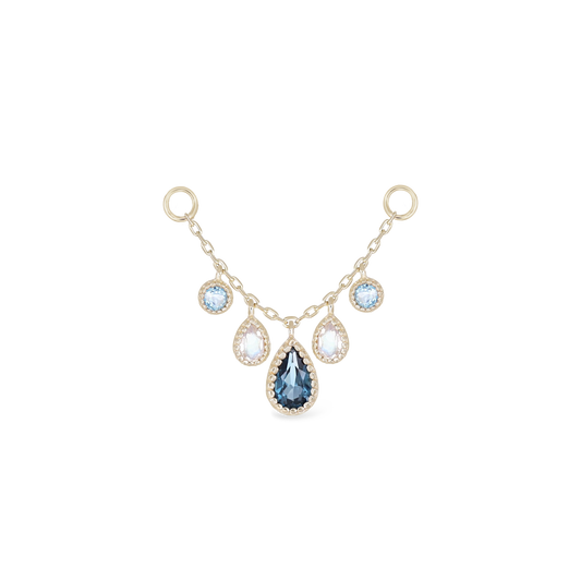 Colette • London Blue Topaz & Moonstone & Swiss Blue Topaz