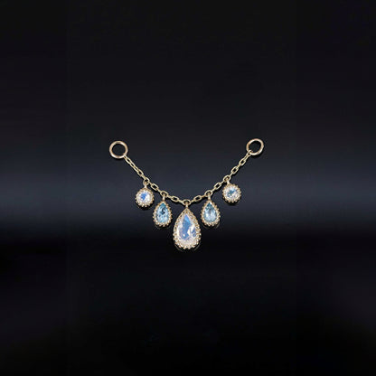 Colette • Moonstone & Swiss Blue Topaz