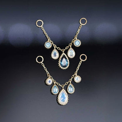 Colette • Moonstone & Swiss Blue Topaz
