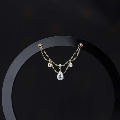[B2B Exclusive] Penelope • White Topaz Chain Attachment 36mm