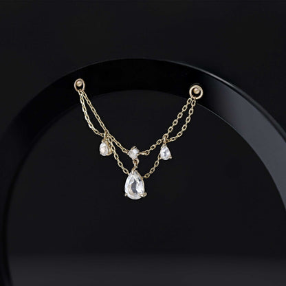 [B2B Exclusive] Penelope • White Topaz Chain Attachment 36mm