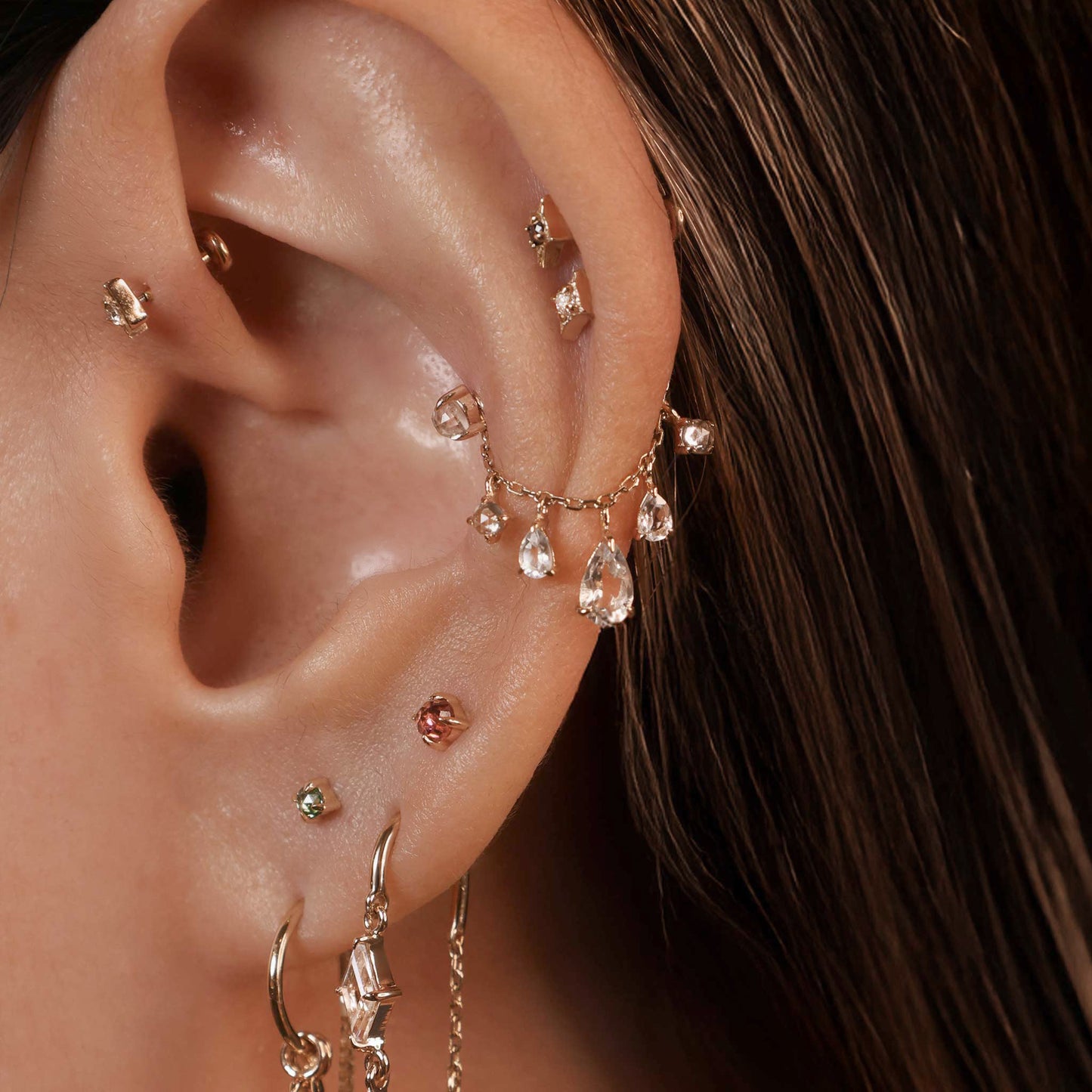 Eloise • White Topaz Chain Attachment 25mm