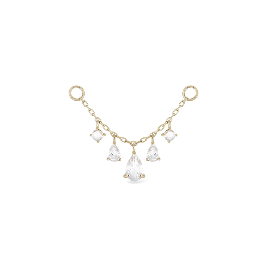 Eloise • White Topaz Chain Attachment 25mm