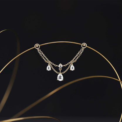 [B2B Exclusive] Penelope • White Topaz Chain Attachment 32mm