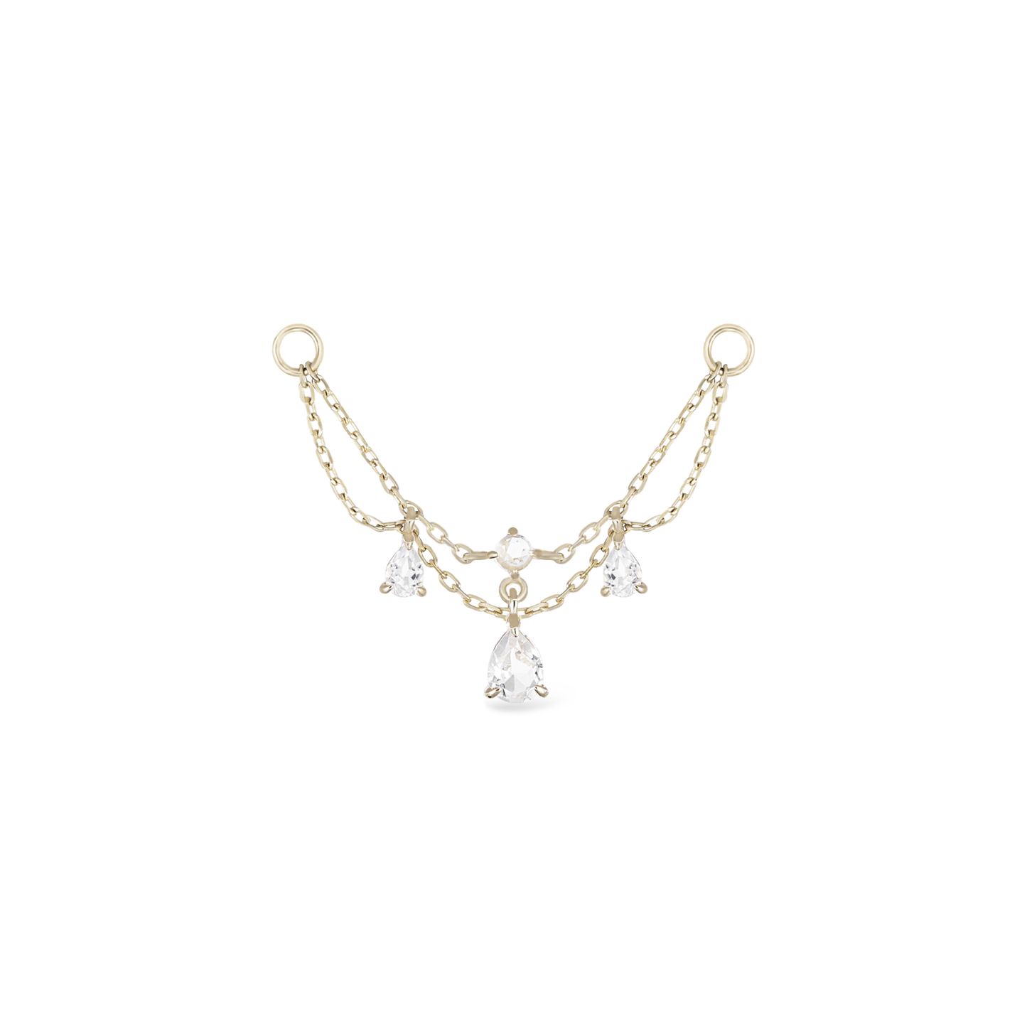 [B2B Exclusive] Penelope • White Topaz Chain Attachment 32mm