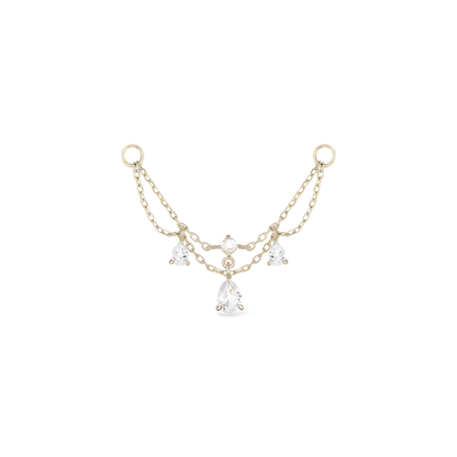 [B2B Exclusive] Penelope • White Topaz Chain Attachment 32mm