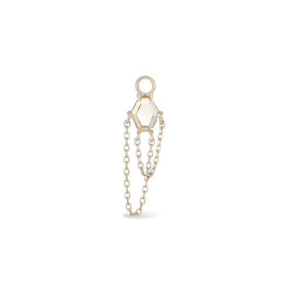 Hexabel • Gemstone Double Tassel Chain Charm
