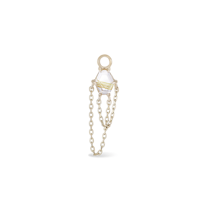 Hexabel • Gemstone Double Tassel Chain Charm