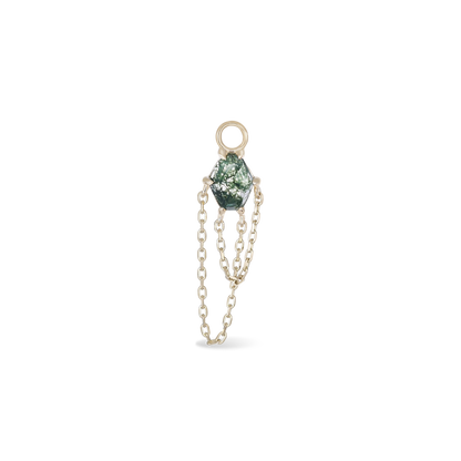 Hexabel • Gemstone Double Tassel Chain Charm