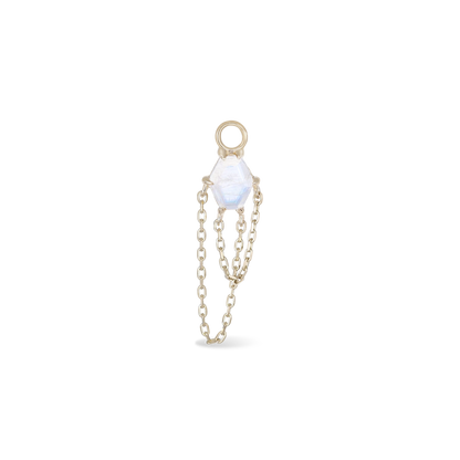 Hexabel • Gemstone Double Tassel Chain Charm