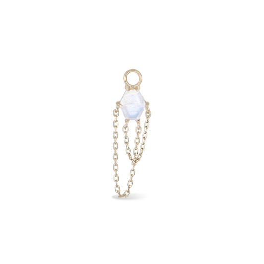 Hexabel • Gemstone Double Tassel Chain Charm