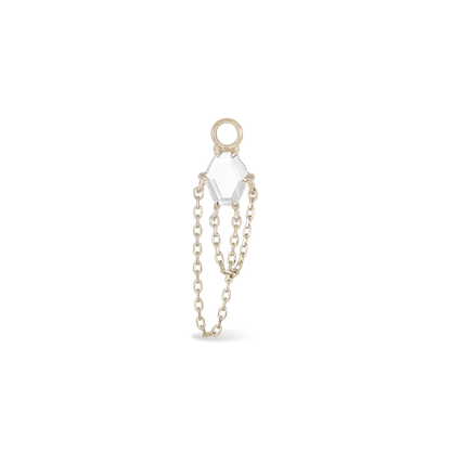 Hexabel • Gemstone Double Tassel Chain Charm