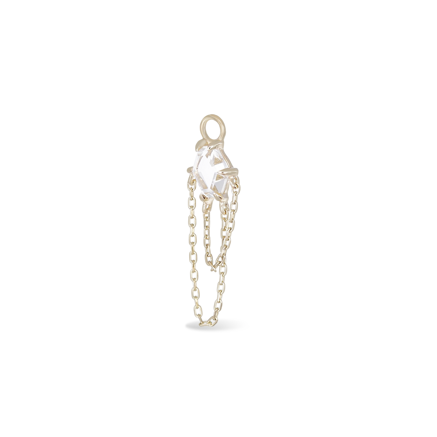 Hexabel • Gemstone Double Tassel Chain Charm