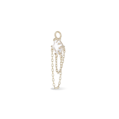 Hexabel • Gemstone Double Tassel Chain Charm