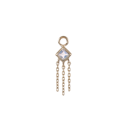 Neo Rainbow Moonstone 14K gold charm