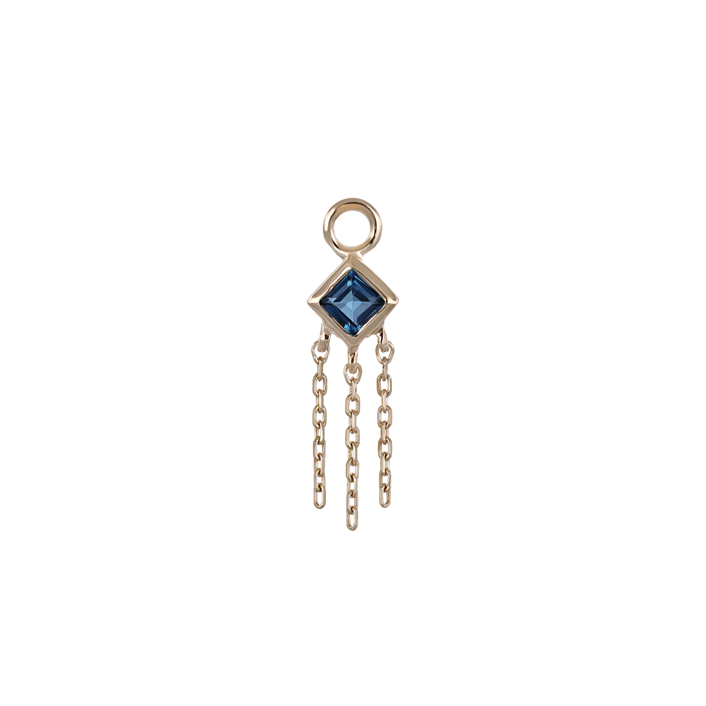 Neo London Blue Topaz 14K gold charm