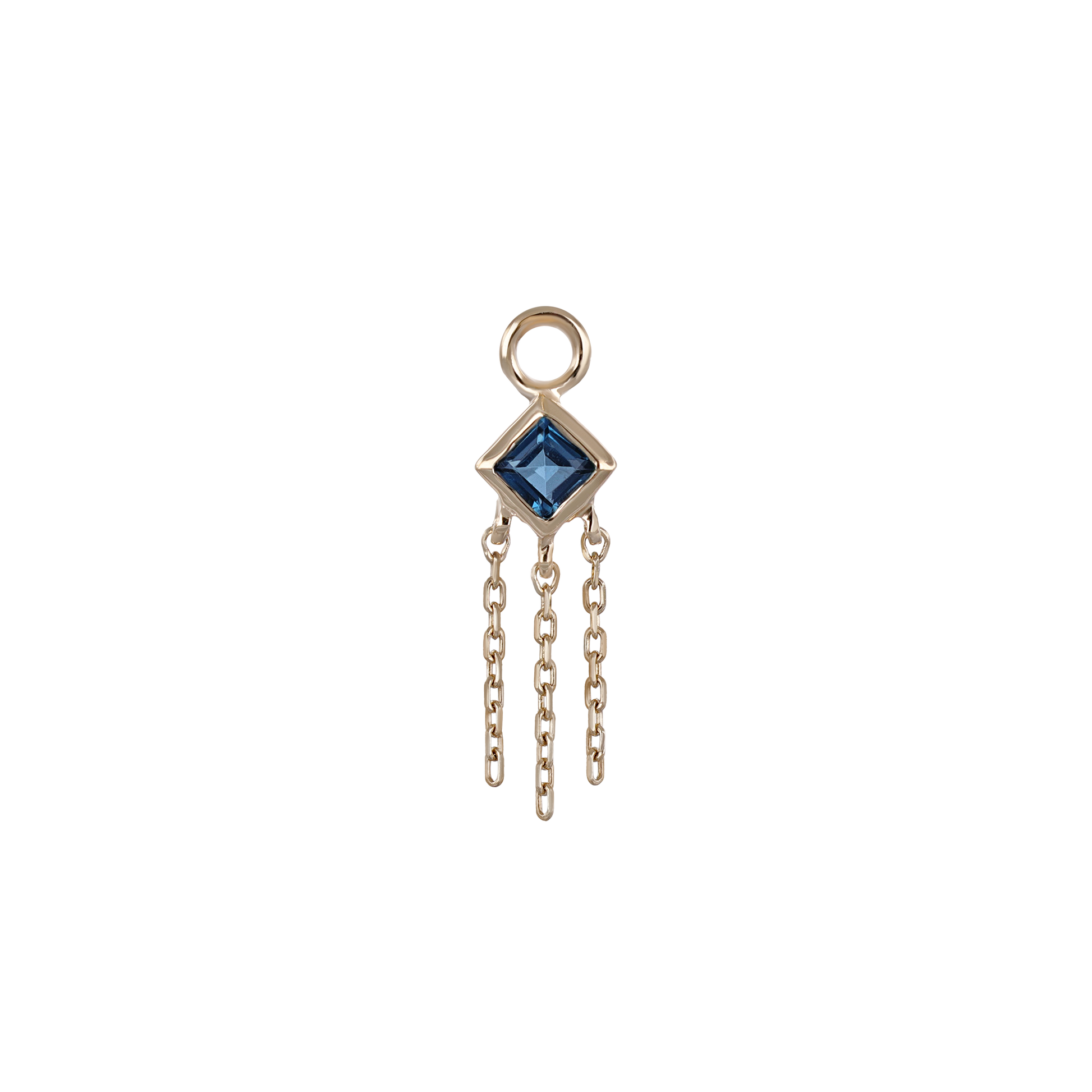 Neo London Blue Topaz 14K gold charm