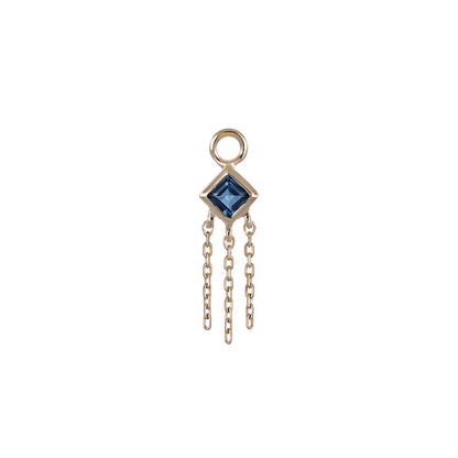 Neo London Blue Topaz 14K gold charm