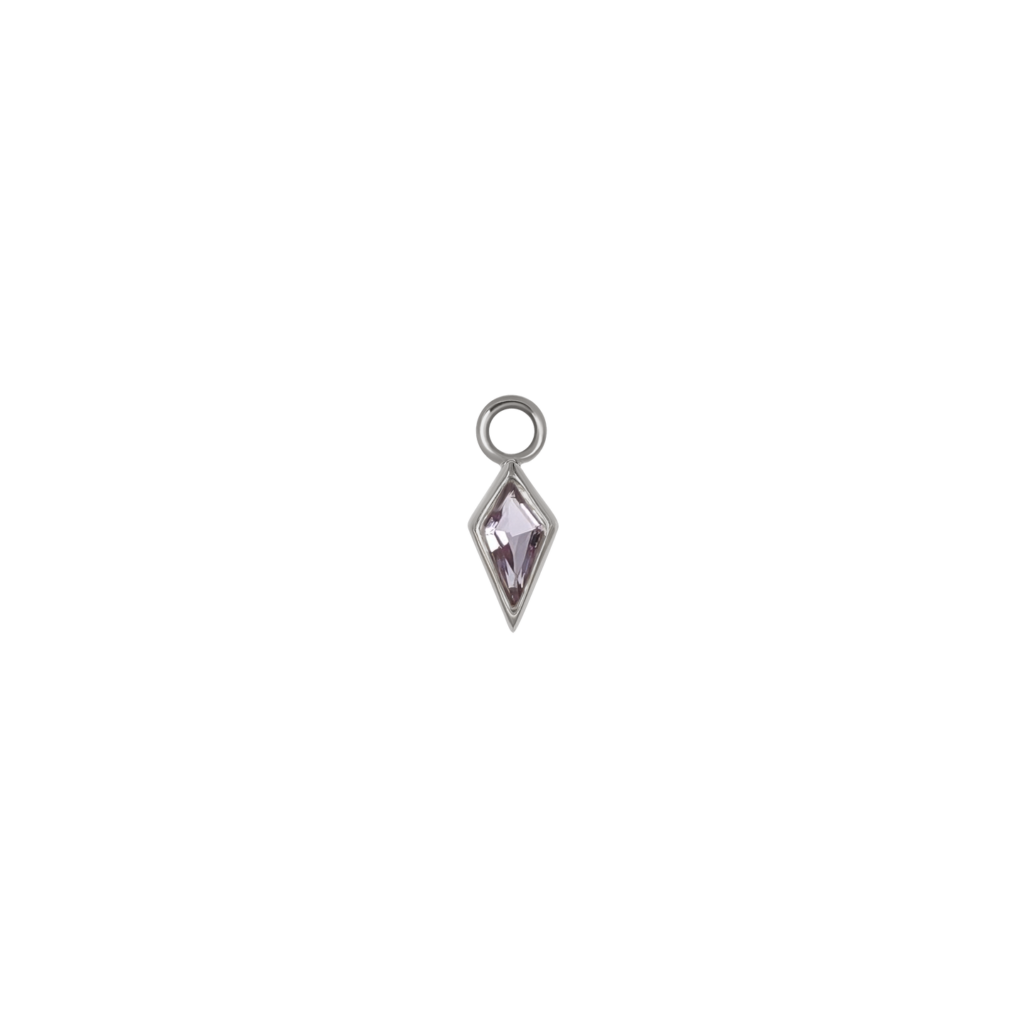Zenith [Small] • 14K Gold Kite Gemstone Hoop Charm
