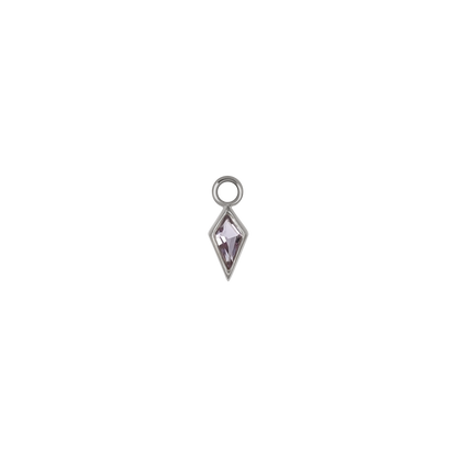 Zenith [Small] • 14K Gold Kite Gemstone Hoop Charm