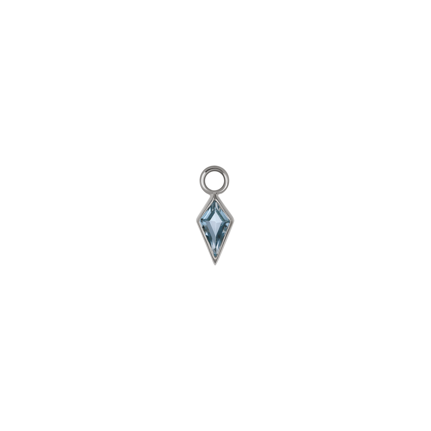 Zenith [Small] • 14K Gold Kite Gemstone Hoop Charm