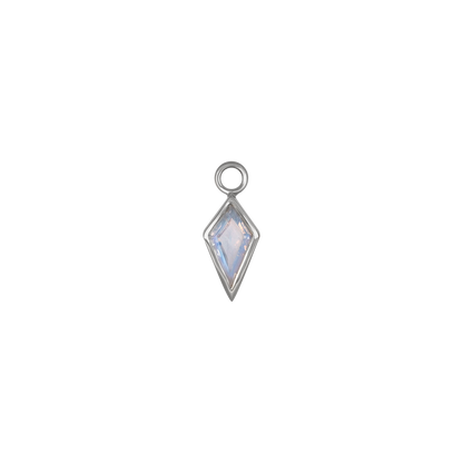 Zenith [Large] • 14K Gold Kite Gemstone Hoop Charm