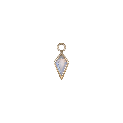 Zenith [Large] • 14K Gold Kite Gemstone Hoop Charm