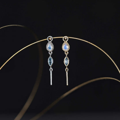Celene • MultiGemstone Bar Drop Charm
