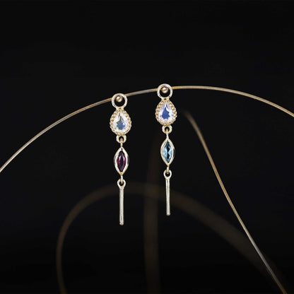 Celene • MultiGemstone Bar Drop Charm