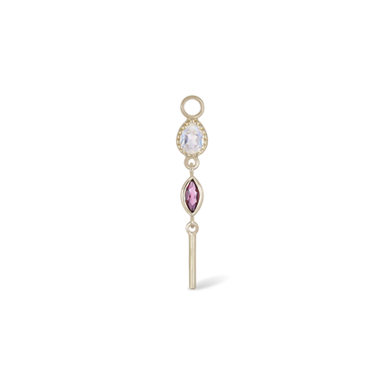 Celene • MultiGemstone Bar Drop Charm