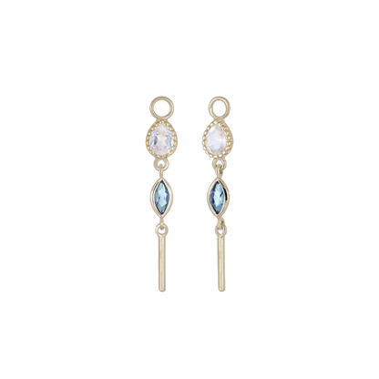 Celene • MultiGemstone Bar Drop Charm
