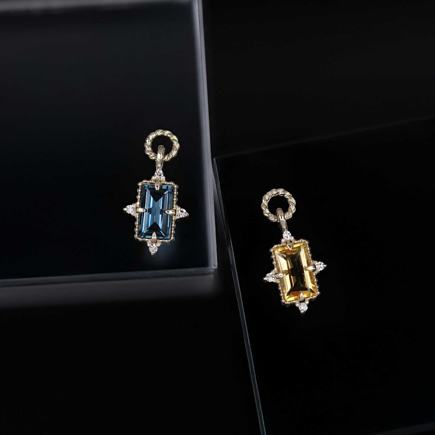 Bette • Gemstone Hoop Charm