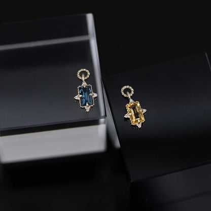 Bette • Gemstone Hoop Charm