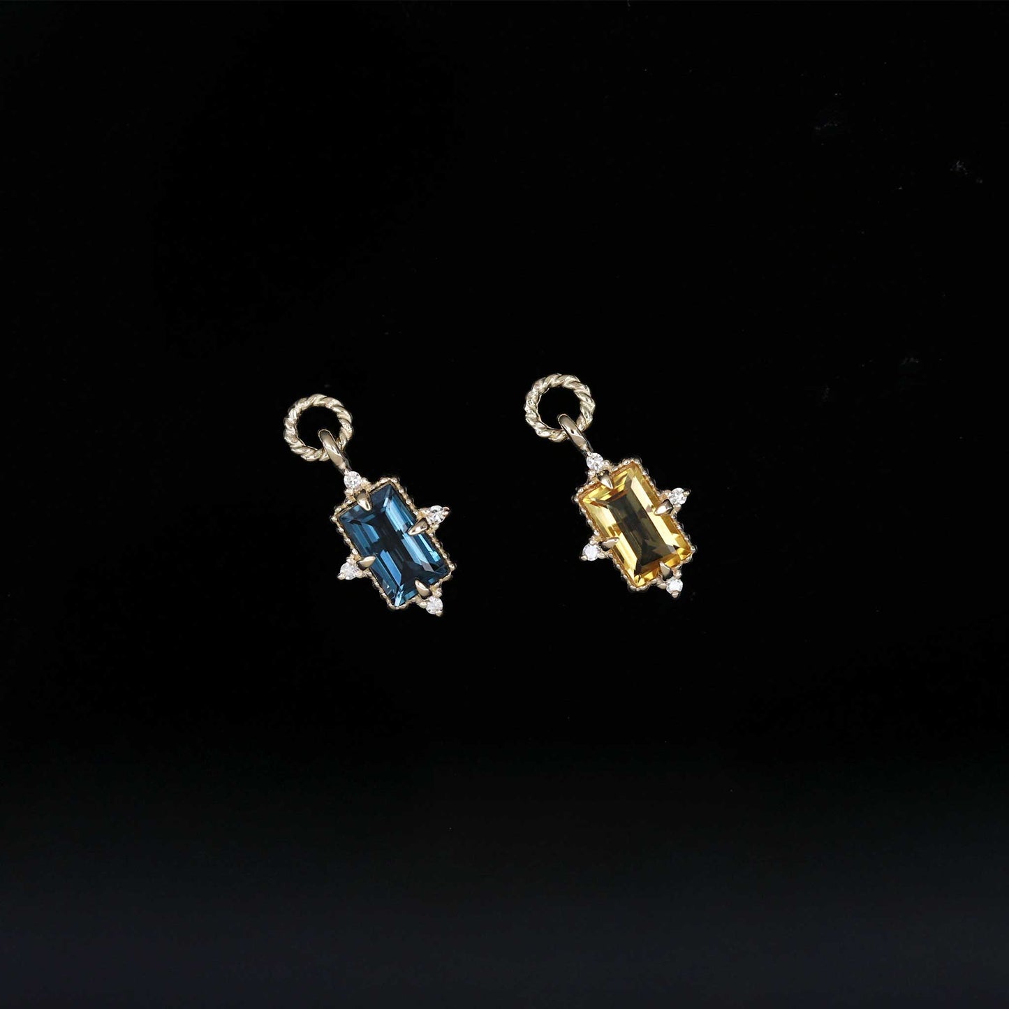 Bette • Gemstone Hoop Charm