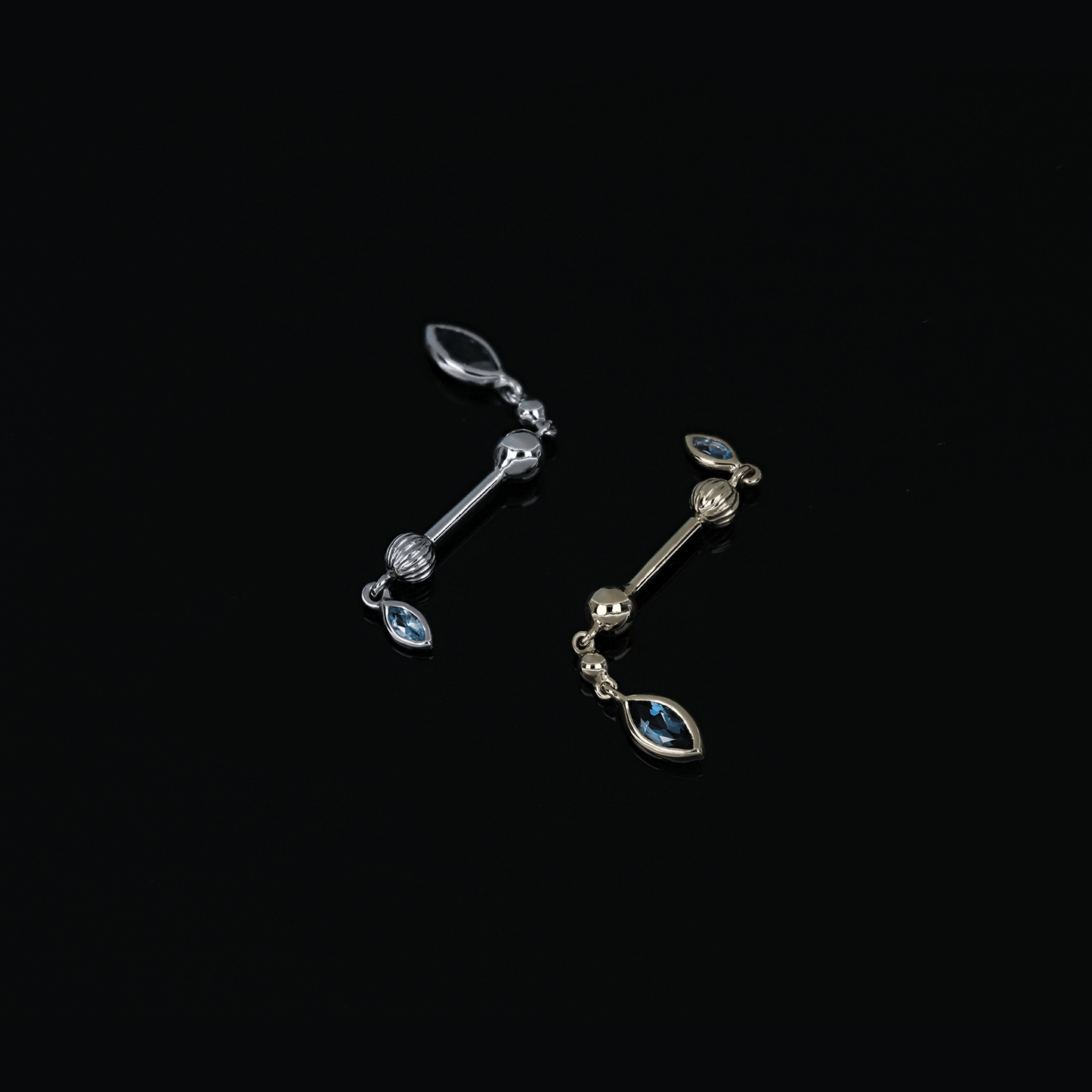 Vira • Marquise Gemstone Double Barbell Internally Threaded