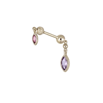 Vira • Marquise Gemstone Double Barbell Internally Threaded