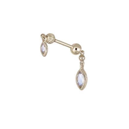 Vira • Marquise Gemstone Double Barbell Internally Threaded