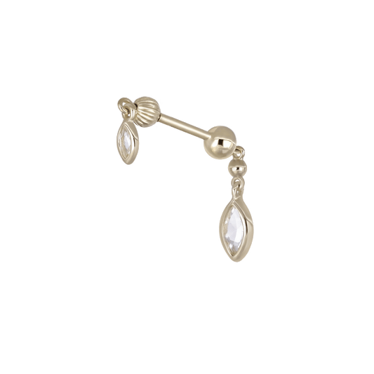 Vira • Marquise Gemstone Double Barbell Internally Threaded