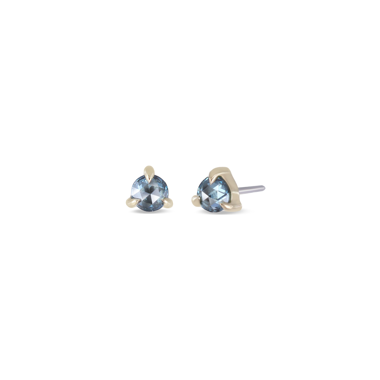 2mm Rose Cut Diamond 3-Prong Threadless End