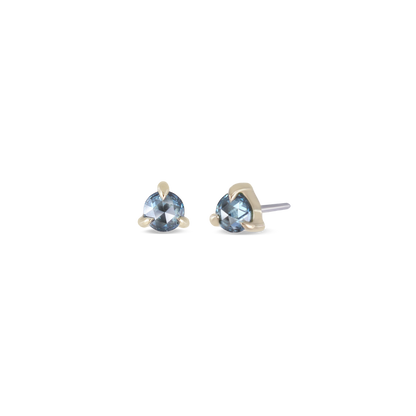 2mm Rose Cut Diamond 3-Prong Threadless End