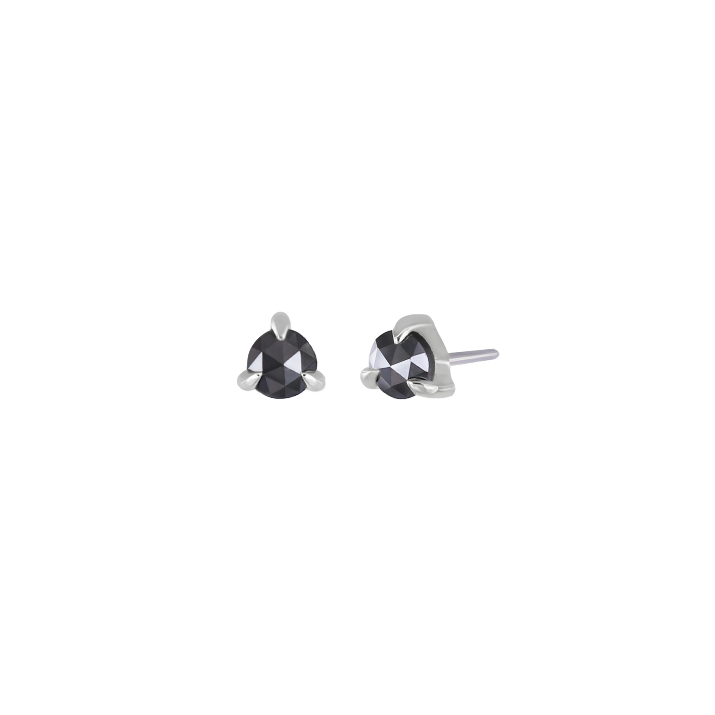 2mm Rose Cut Diamond 3-Prong Threadless End