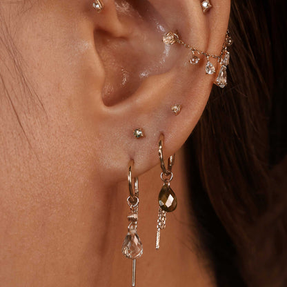 2mm Rose Cut Diamond 4-Prong Threadless End