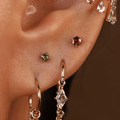 2.5mm Rose Cut Gemstone Threadless End