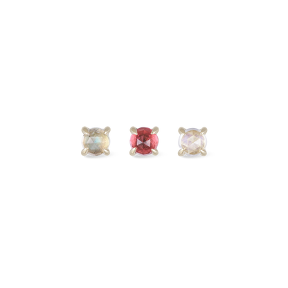 2.5mm Rose Cut Gemstone Threadless End